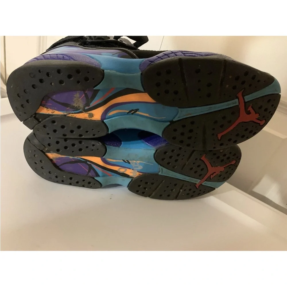 Nike air Jordan 8‎ retro size 6Y aqua Sneakers Black 305368-025